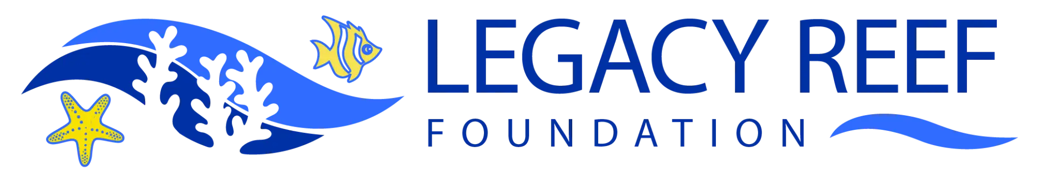 Legacy Reef Foundation logo with a stylized coral icon and blue text